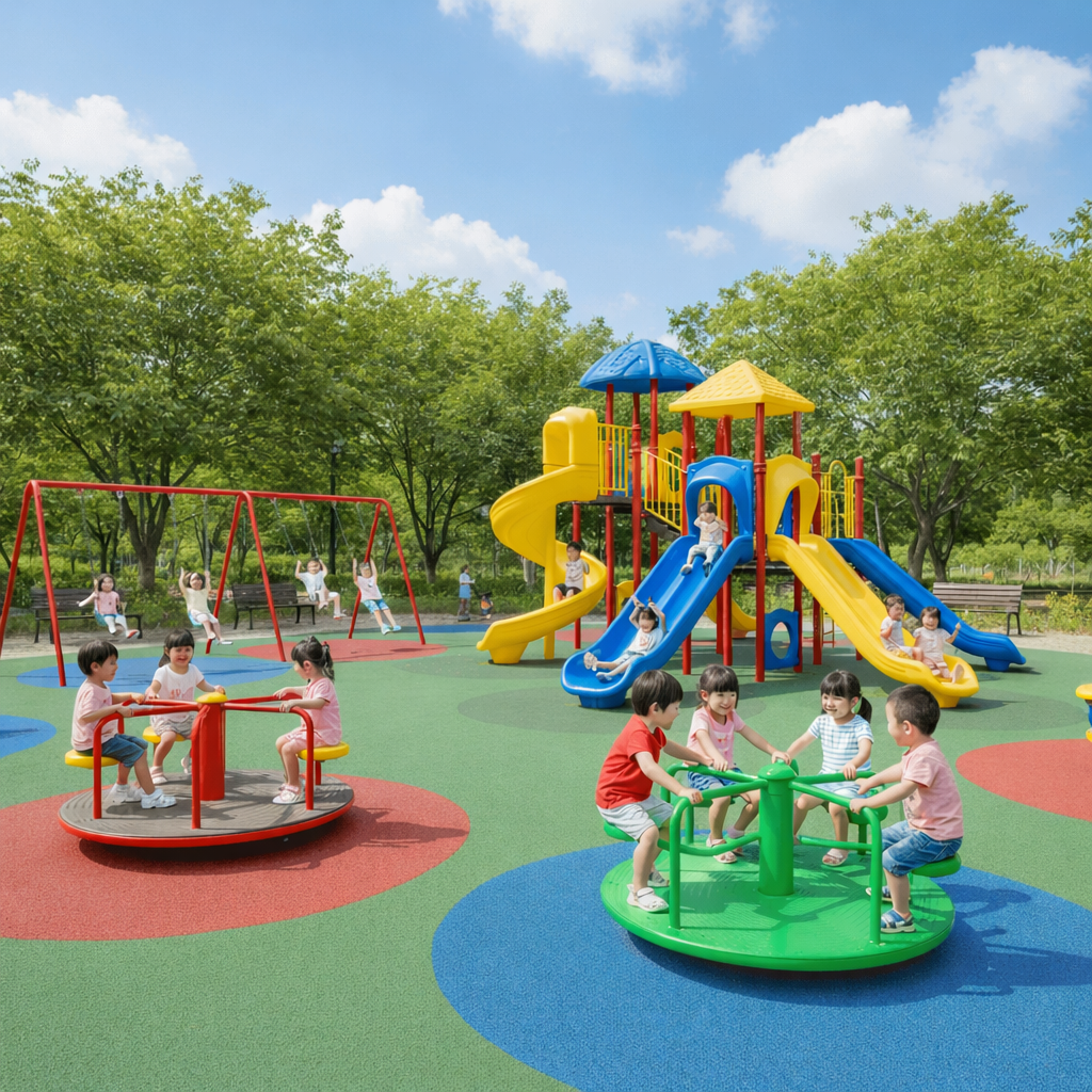 Children playing safely